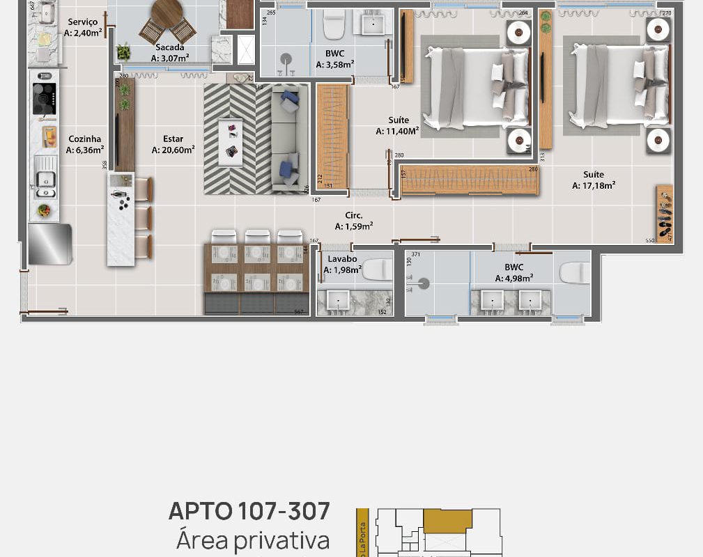 2 dormitórios no Novo Centro – vizinho ao Pátio Milano — foto 18