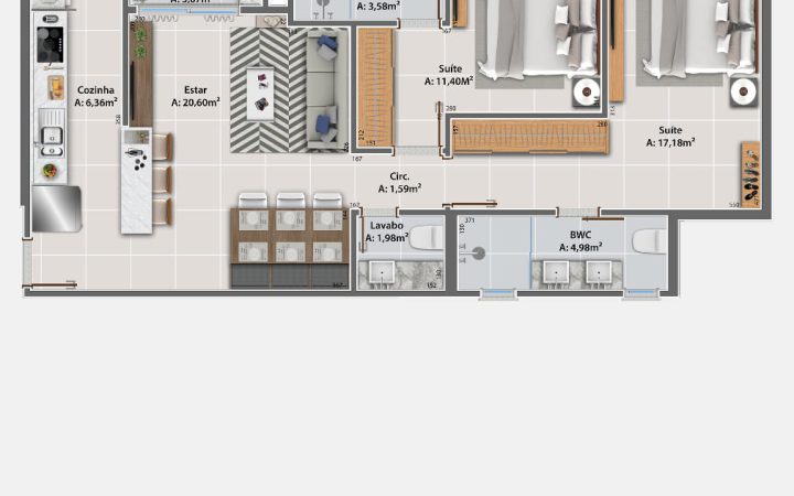 2 dormitórios no Novo Centro – vizinho ao Pátio Milano — foto 18